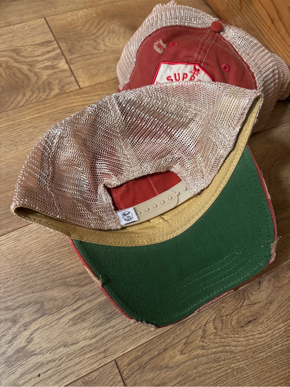 Support Your Local Farmer Distressed Trucker Hat – Legacy Brand | Snap Back Cap - Picture 4 of 4